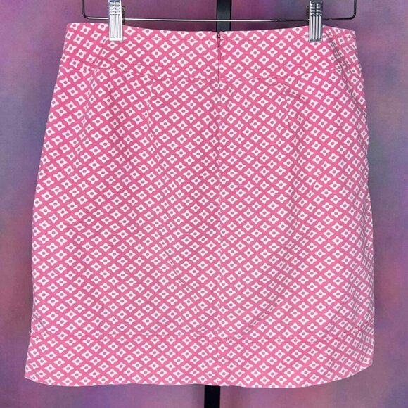 Talbots Petite A-Lined Skirt in Size 4P, Pink and White - Picture 3 of 7
